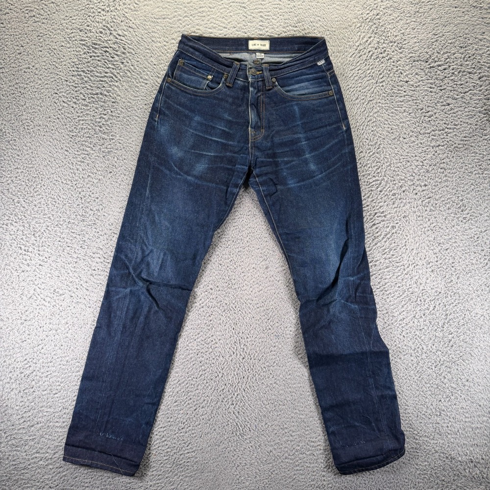 Line Of Trade Jeans Mens 28x32 Blue Cotton Denim Straight Faded Travel Stretch